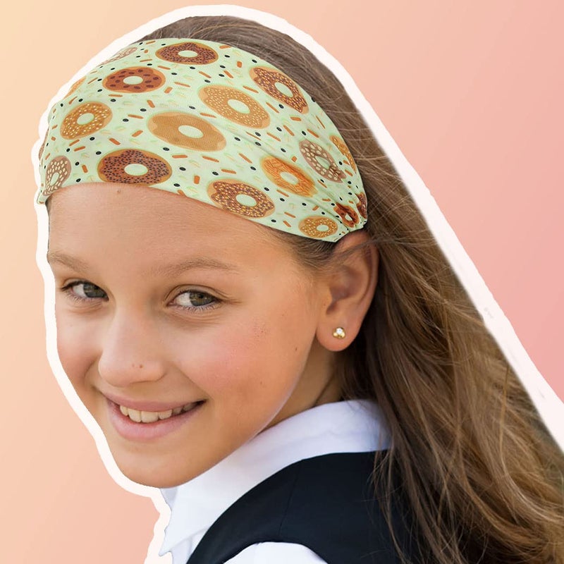 Bohend Girls Headbands Wide Knotted Hair Bands 3Pcs Non Slip Elastic Cute Head Bands Workout Yoga Sweatband Hair Accessories for Girls and Kids (D) - Image 4